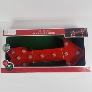 New Metal Arrow LED Marquee Sign Red